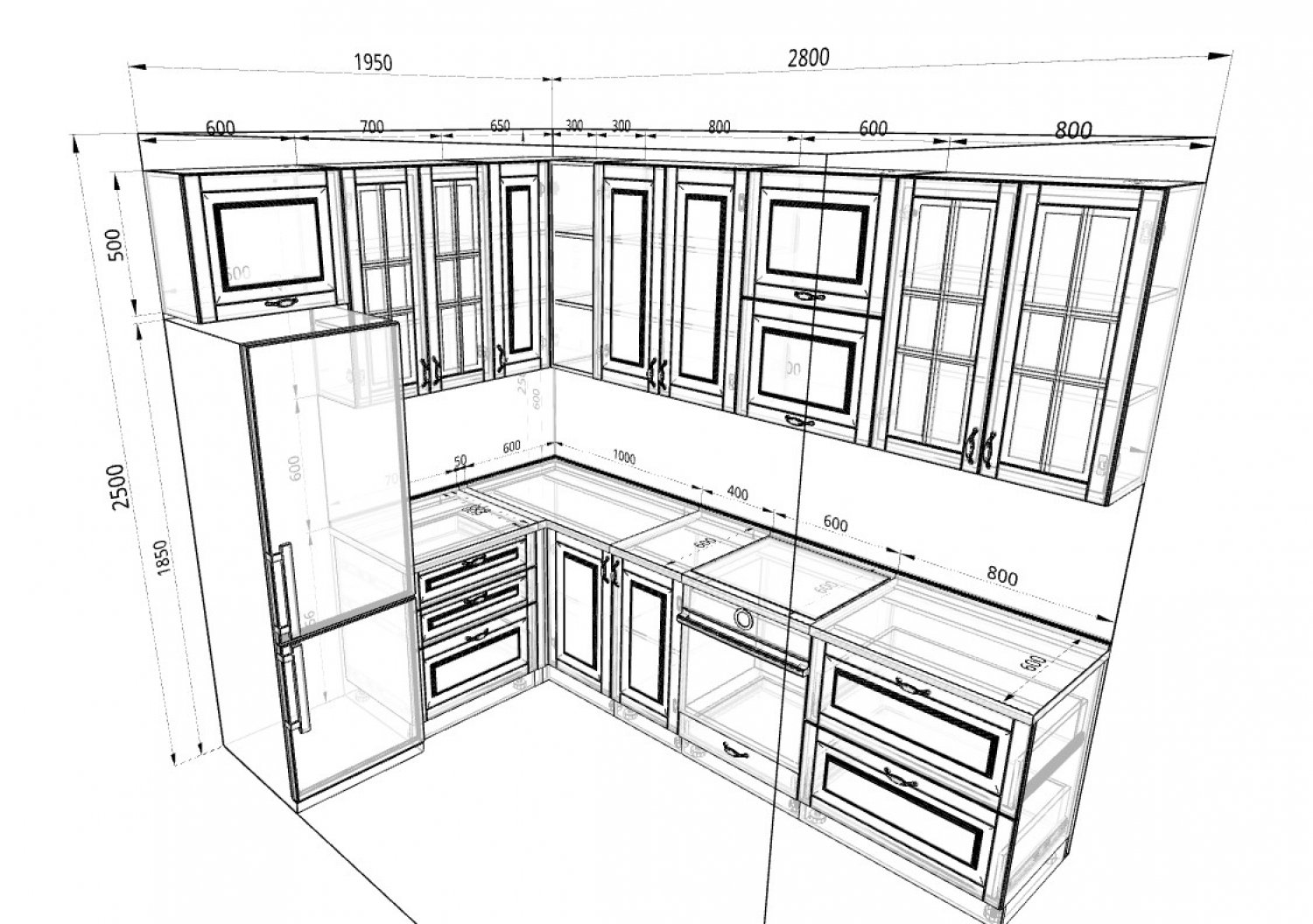 Кухня 2800 на 2800